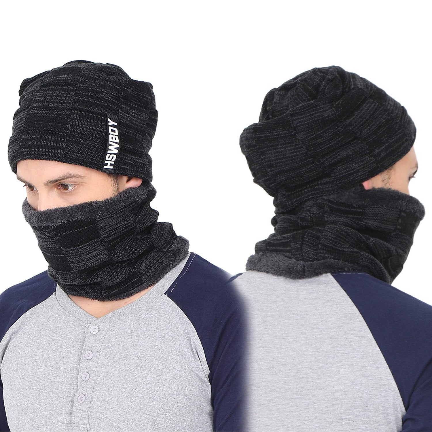 Ultra Soft Unisex Woollen Beanie Cap Plus Muffler Scarf Ultra Soft Unisex Woollen Beanie Cap Plus Muffler Scarf